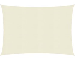 vidaXL - Zonnezeil - 160 - g/m² - 2x2,5 - m - HDPE - crèmekleurig