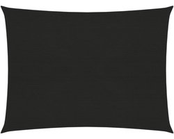 vidaXL - Zonnezeil - 160 - g/m² - 2x3 - m - HDPE - zwart
