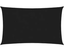 vidaXL - Zonnezeil - 160 - g/m² - 2x4 - m - HDPE - zwart