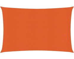 vidaXL - Zonnezeil - 160 - g/m² - 3,5x4,5 - m - HDPE - oranje