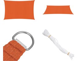 vidaXL Zonnezeil 160 g/m² 3,5x4,5 m HDPE oranje - Zonnezeil - Zonnezeilen - Zonnedoek - Zonnedoeken