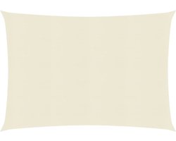 vidaXL - Zonnezeil - 160 - g/m² - 3x4 - m - HDPE - crèmekleurig