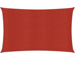 vidaXL - Zonnezeil - 160 - g/m² - 3x4 - m - HDPE - rood