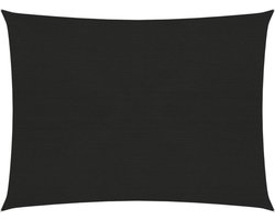 vidaXL - Zonnezeil - 160 - g/m² - 3x4 - m - HDPE - zwart