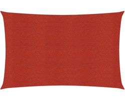 vidaXL - Zonnezeil - 160 - g/m² - 3x4,5 - m - HDPE - rood