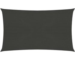 vidaXL - Zonnezeil - 160 - g/m² - 3x5 - m - HDPE - antracietkleurig
