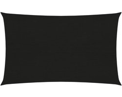 vidaXL - Zonnezeil - 160 - g/m² - 3x5 - m - HDPE - zwart