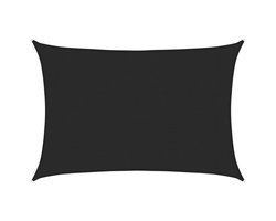 vidaXL Zonnezeil - 160 g/m² - 3x5 m - HDPE - Zwart Zonnezeil - Schaduwdoek - Zonscherm - Buitenleven - Tuinaccessoires
