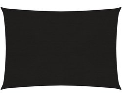 vidaXL - Zonnezeil - 160 - g/m² - 4x5 - m - HDPE - zwart