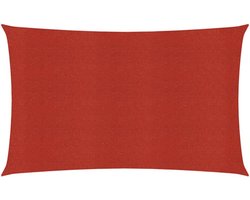 vidaXL - Zonnezeil - 160 - g/m² - 4x7 - m - HDPE - rood