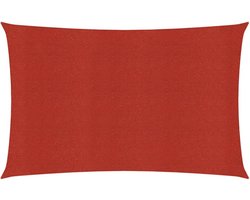 vidaXL - Zonnezeil - 160 - g/m² - 5x6 - m - HDPE - rood