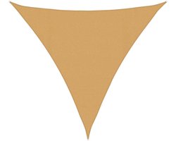 vidaXL - Zonnezeil - 160 - g/m² - driehoekig - 4x4x4 - m - HDPE - zandkleurig