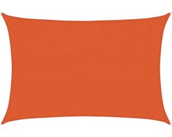 vidaXL Zonnezeil 160 g/m² rechthoekig 3x5 m HDPE oranje - Zonnezeil - Zonnezeilen - Luifel - Zonnescherm