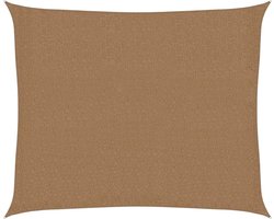 vidaXL Zonnezeil - 2,5x3 m - HDPE - Taupe Zonnezeil - Schaduwdoek - Uv-bescherming - Tuinaccessoires - Buitenleven