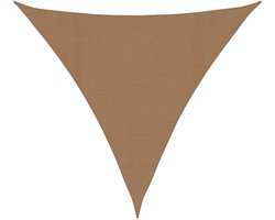vidaXL Zonnezeil - Driehoekig - 4x4x4 m - Taupe Zonnezeil - Schaduwdoek - Zonscherm - Uv Bescherming - Tuinaccessoires