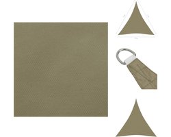 vidaXL Zonnezeil - Driehoekig - 5x7x7m - PU-gecoat oxford - Beige - Parasol