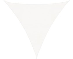 vidaXL Zonnezeil - Driehoekig - HDPE - 4x4x4 m - Wit Zonnezeil - Schaduwdoek - Zonscherm - Hpde - Wit