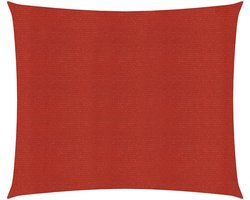 vidaXL Zonnezeil HDPE 4,5x4,5 m - Rood - UV-bestendig Zonnezeil - Schaduwdoek - Zonscherm - Buitenleven - Tuinaccessoires
