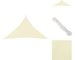 vidaXL Zonnezeil - Zonnezeilen - Zonnedoek - Zonnedoeken - Zonnescherm driehoekig 3x3x4,24 m oxford stof crèmekleurig