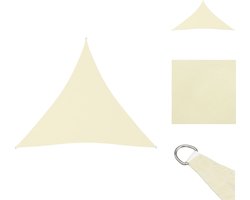 vidaXL Zonnezeil - Zonnezeilen - Zonnedoek - Zonnedoeken - Zonnescherm driehoekig 4x4x4 m oxford stof crèmekleurig