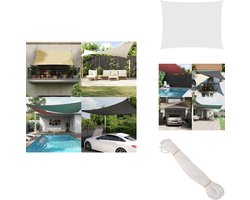 vidaXL Zonnezeil - Zonnezeilen - Zonnedoek - Zonnedoeken - Zonnescherm rechthoekig 4x6 m oxford stof wit