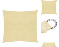 vidaXL Zonnezeil - Zonnezeilen - Zonnedoek - Zonneluifel - Zonnezeil 160 g/m² 4x4 m HDPE beige