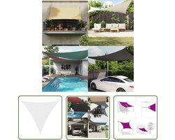 vidaXL Zonwering - Zonne Scherm - Zonnescherm driehoekig 4x4x4 m oxford stof wit - Driekhoeks Zonnescherm - Outdoor Decor - Tuindecor