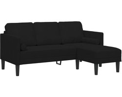 vidaXL - Zwart - Polyester - stof, - Schuim, - Hout - Standaard - Minimalistisch