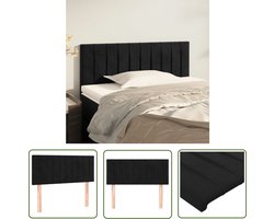 vidaXL Zwarte Hoofdbord - Klassieke Hoofdbord - Hoofdbord 80x5x78/88 cm fluweel zwart - Velvet Hoofdbord - Hoofdbord Met Pootjes - Adjustable Hoofdbord