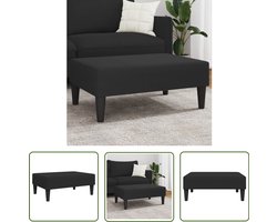 vidaXL Zwarte Voetenbank - Voetbank - Voetenbank 77x55x31 cm fluweel zwart - Fluweel Voetenbank - Salontafel - Lounge Stoffen