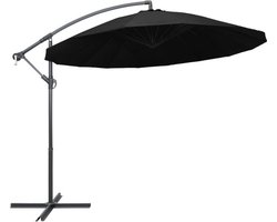 vidaXL - Zweefparasol - met - aluminium - paal - 3 - m - zwart