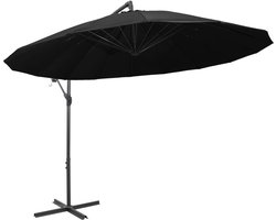 vidaXL Zweefparasol met aluminium paal 3 m zwart - Parasol - Parasols - Hangparasol - Hangparasols