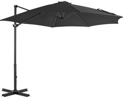 vidaXL - Zweefparasol - met - aluminium - paal - 300 - cm - antracietkleurig