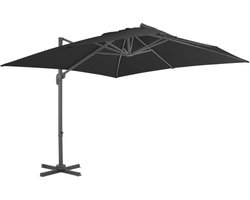 vidaXL - Zweefparasol - met - aluminium - paal - 3x3 - m - zwart
