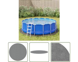 vidaXL Zwembadbescherming - Zwembadgrondzeil - Zwembadgrondzeil Ø306 cm polyester geotextiel lichtgrijs - Zwembadonderlegger - Polyester - Zwembadaccessoires
