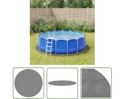 vidaXL Zwembadonderlaag - Zwembadgrondzeil - Zwembadgrondzeil Ø366 cm polyester geotextiel lichtgrijs - Zwembadbescherming - Polyester Grondzeil - Zwembadaccessoires