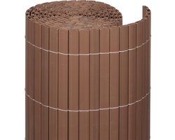 Videx Balkonscherm PVC Walnoot 90x300cm - Eenvoudig op maat te maken - Natuurlijke uitstraling - Tweezijdig te gebruiken