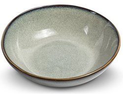 Vidi Alba kommen set van 6 – Schaaltjes 6 stuks – Soepkommen – Serviesset 6 persoons – Saliegroen - Ø18cm