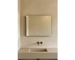 VIDI Home Talis – Rechthoekige Badkamerspiegel LED 60×80 cm – Anti-Condens – 3 Lichtstanden – Make-up & Badkamer Spiegel met Verlichting – Ophangen of Stekker – 2025 Model