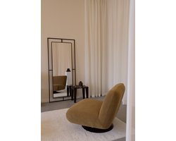 VIDI Noria – Grote Spiegel met Zwart Raster - Passpiegel - Wandspiegel Horizontaal & Verticaal Ophangen Mogelijk – 180 x 80 cm – Staal