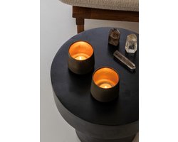 Vidi - Tesoro Del Mare Set van 2 Waxinelichthouders - Kaarshouders Zilver/Goud -Theelichthouders - Kandelaars - Tafel Decoratie Woonkamer Theelichtjes - Kaarsen