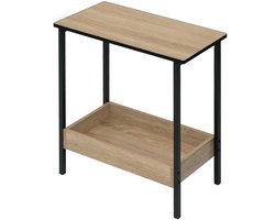 VIEMAE Bijzettafel - Bijzettafeltjes woonkamer - Banktafel - Bijzettafel bank - Sidetable - Nachtkastje - 50x25x55cm - Hout