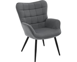VIEMAE Fauteuil - Fauteuils met armleuning - Stoel - Stoel voor babykamer, woonkamer, slaapkamer - Relax - Corduroy - Grijs