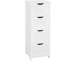 VIEMAE Ladekast - Ladenkastje - Ladekasten - Opbergkast - Opbergkasten - Kast voor woonkamer, badkamer - 30x30x82cm - Wit
