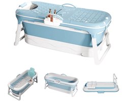 VIEMAE Opvouwbaar bad volwassenen en kinderen - Inklapbaar bad - 118x60x53cm - Voor badkamer, douche, balkon, tuin - Blauw