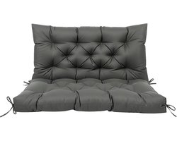 VIEMAE Tuinkussen - Buitenkussen - Kussen buitenbank, tuinbank - Waterdicht, waterafstotend - 100% Polyester- 150x100cm - Donkergrijs