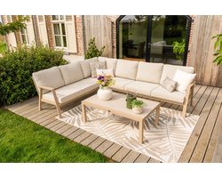 Viento/Atlanta hoek loungeset (4-delig) - Latte