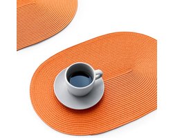 Vier ovale placemats - placemats - Oranje Placemat