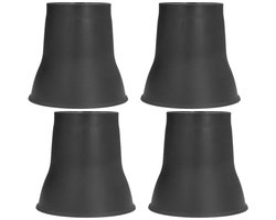 Vierdelige bedverhogersset, bestaande uit een meubelverhoger van 15 cm, een tafel- en bedverhoger, bedpoten, bank- en stoelpoten, antislip, draagvermogen van 1000 kg.