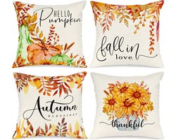 Vierdelige Herfst Kussenhoezen Set voor Sfeervolle Decoratie - 40 x 40 cm